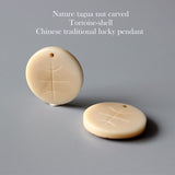 Tagua Nut Artisan Carved Tortoise-shell Pendant