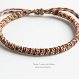 HANDMADE KNOTS LUCKY ROPE BRACELET ( 7 Colors Holy Light of Buddha )