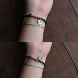 Handmade Tibetan lama bracelet with Chinese lucky sign charm