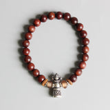 Six True Mantra Words Dark Sandalwood bracelet