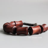Ethnic Natural Red Sandalwood & Coconut Shell Bracelet