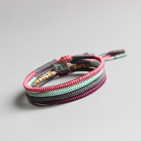 HANDMADE KNOTS LUCKY ROPE BRACELET ( Happiness )