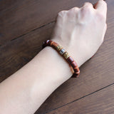 Mantra charm with lucky cross Bracelet
