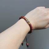 Mantra charm with lucky cross Bracelet