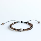 Smoky crystal Mala Beads Bracelet