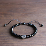 Handmade Black Agate Bracelet