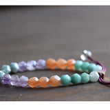 Crown Natural Gemstone Chakra Bracelet