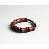 Ethnic Natural Red Sandalwood & Coconut Shell Bracelet
