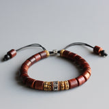Mantra charm with lucky cross Bracelet