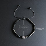 Handmade Black Agate Bracelet