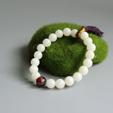 Bodhi Seed With Cloisonne Yoga Meditation OM Bracelet