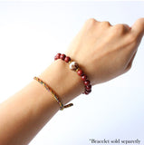 Red Sandalwood with Lotus Flower Bracelet