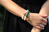 Green Agate & Pure quartz Bracelet