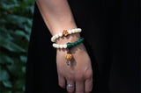 Green Agate & Pure quartz Bracelet