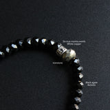 Buddhist Blessed Black Agate Bracelet