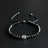 Handmade Black Agate Bracelet