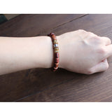 Mantra charm with lucky cross Bracelet
