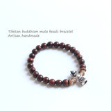 Six True Mantra Words Dark Sandalwood bracelet