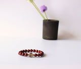 Red Sandalwood with Lotus Flower Bracelet