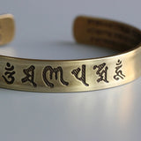 The Heart Of Prajna Paramita Sutra Brass Bangle