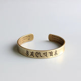 The Heart Of Prajna Paramita Sutra Brass Bangle