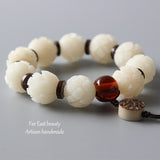 Lotus Flower With Lampwork Bracelet