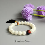 Bodhi Seed With Cloisonne Yoga Meditation OM Bracelet