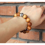 Natural Sandalwood Tibetan OM Bracelet