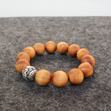 Natural Sandalwood Tibetan OM Bracelet